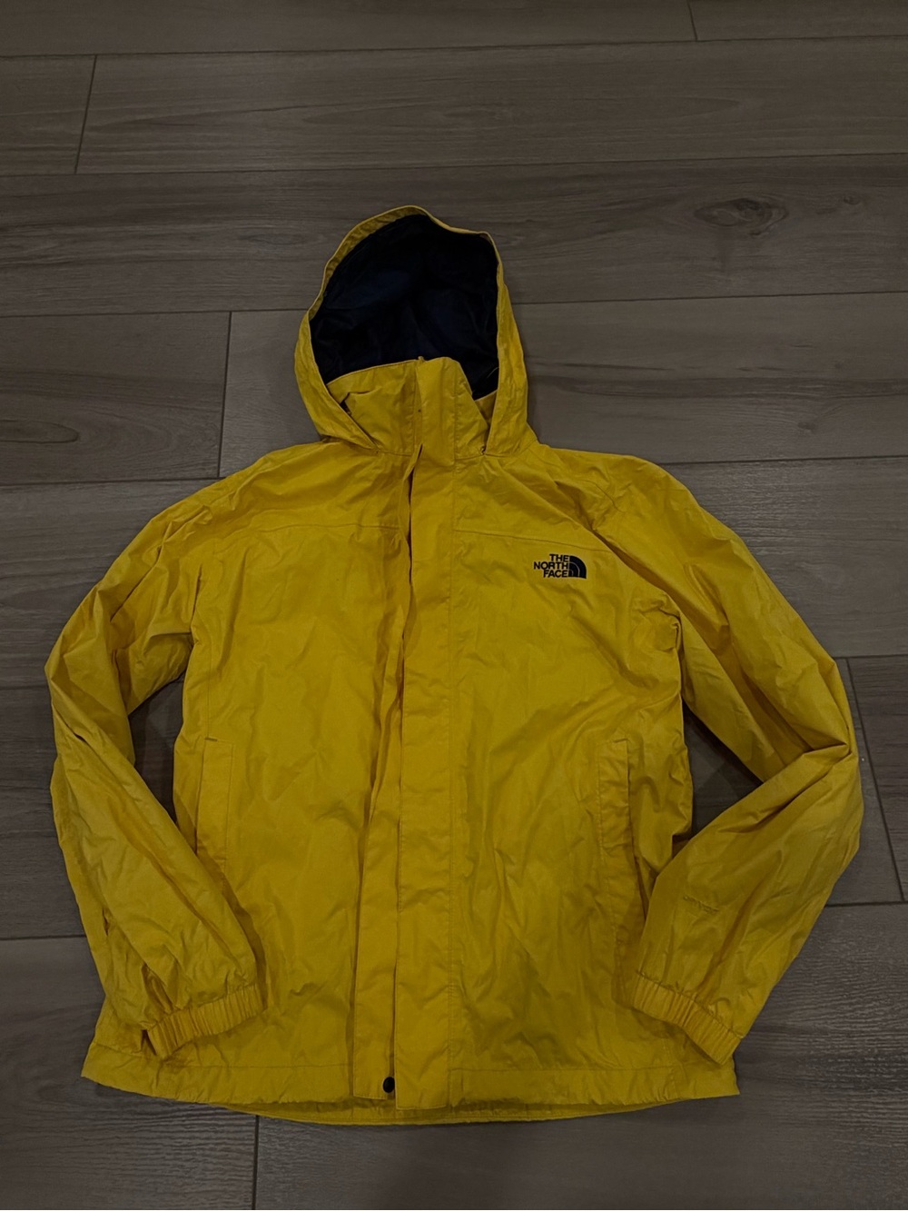 The North Face Resolve 2 Rain Jacket Men's Small Yellow Blue Waterproof
